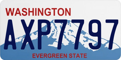 WA license plate AXP7797