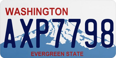 WA license plate AXP7798