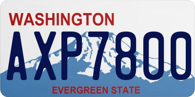 WA license plate AXP7800