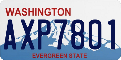 WA license plate AXP7801