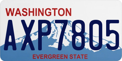WA license plate AXP7805