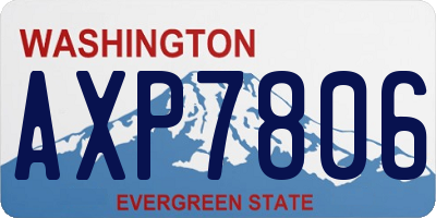 WA license plate AXP7806