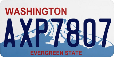 WA license plate AXP7807