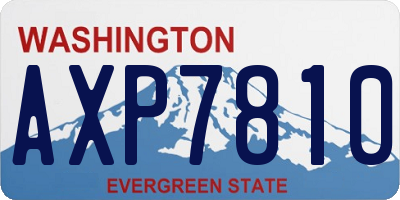 WA license plate AXP7810