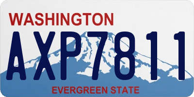 WA license plate AXP7811