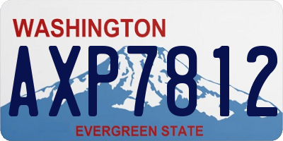 WA license plate AXP7812