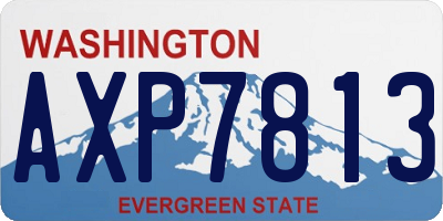 WA license plate AXP7813