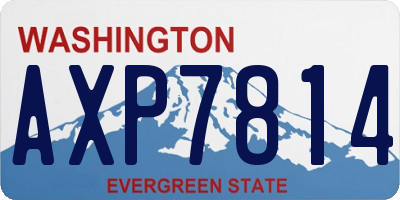 WA license plate AXP7814