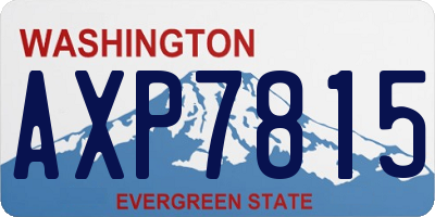 WA license plate AXP7815