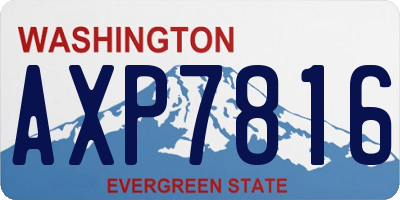 WA license plate AXP7816