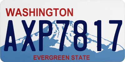 WA license plate AXP7817