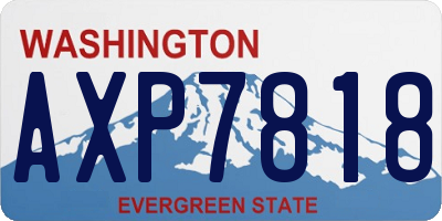 WA license plate AXP7818