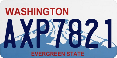 WA license plate AXP7821