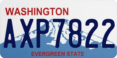 WA license plate AXP7822