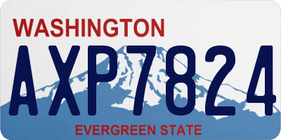 WA license plate AXP7824