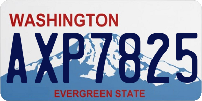 WA license plate AXP7825