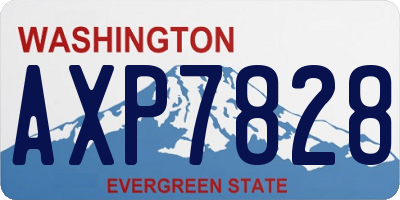 WA license plate AXP7828