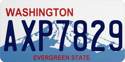 WA license plate AXP7829