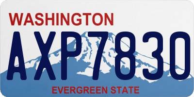 WA license plate AXP7830