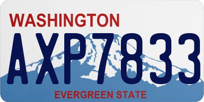 WA license plate AXP7833