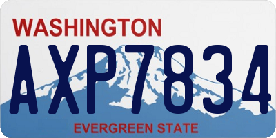 WA license plate AXP7834