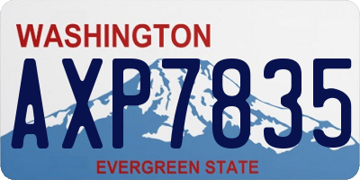 WA license plate AXP7835