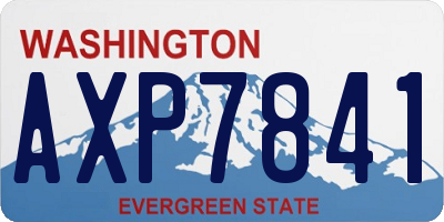 WA license plate AXP7841