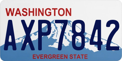 WA license plate AXP7842