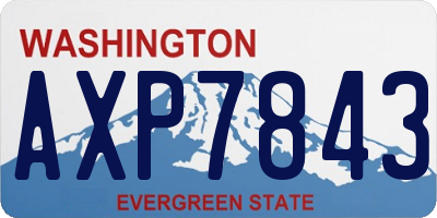 WA license plate AXP7843