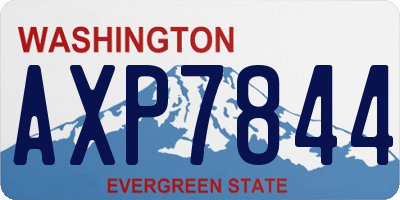 WA license plate AXP7844