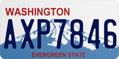 WA license plate AXP7846