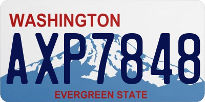 WA license plate AXP7848