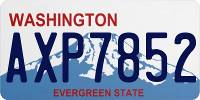 WA license plate AXP7852