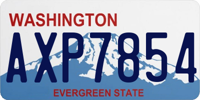 WA license plate AXP7854