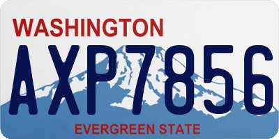 WA license plate AXP7856