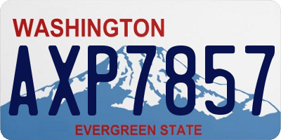 WA license plate AXP7857