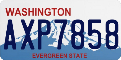 WA license plate AXP7858