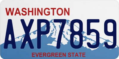 WA license plate AXP7859