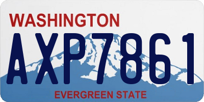 WA license plate AXP7861