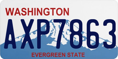 WA license plate AXP7863