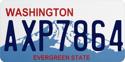 WA license plate AXP7864