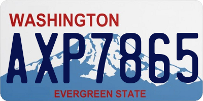 WA license plate AXP7865