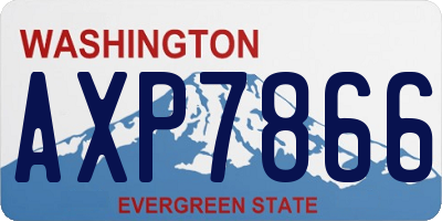 WA license plate AXP7866
