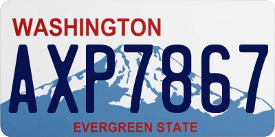 WA license plate AXP7867