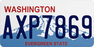 WA license plate AXP7869