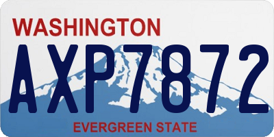 WA license plate AXP7872