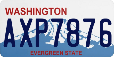WA license plate AXP7876