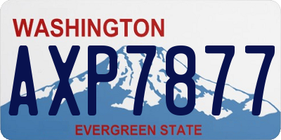 WA license plate AXP7877
