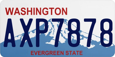 WA license plate AXP7878