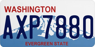 WA license plate AXP7880